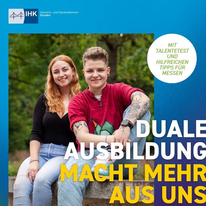 Duale Ausbildung IHK (© https://www.dresden.de/media/pdf/bildung/ak-schulewirtschaft/IHK_Broschuere_Ausbildung.pdf) Duale Ausbildung IHK